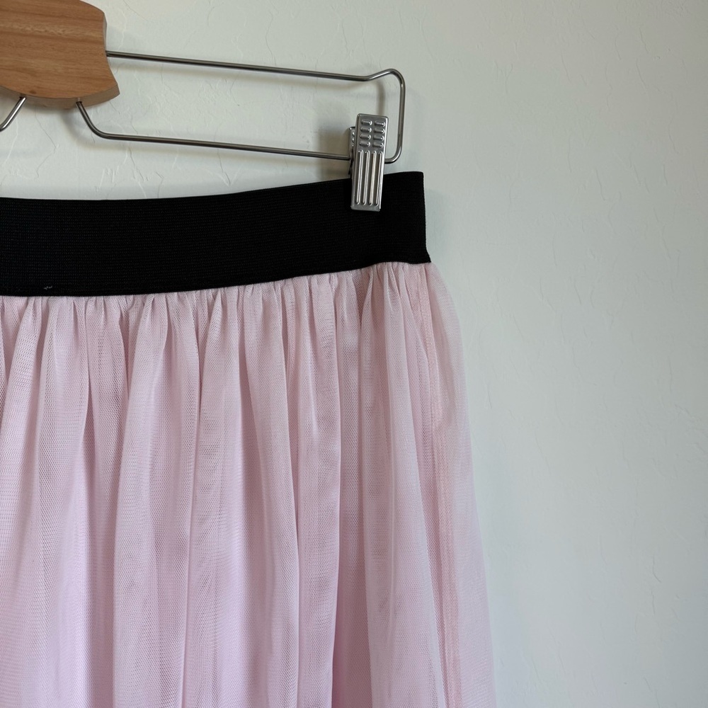Janet Chung Ballerina Pink Tulle Pull On Midi Skirt Medium - Picture 10 of 11